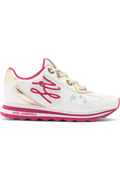 Karl Lagerfeld Paris – Women's Masrina Lace-Up Sneakers (White/Fuchsia)