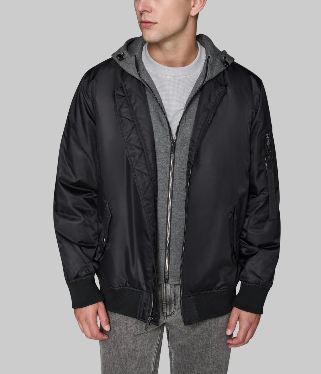 KARL LAGERFELD Full Zip Bomber Jacket