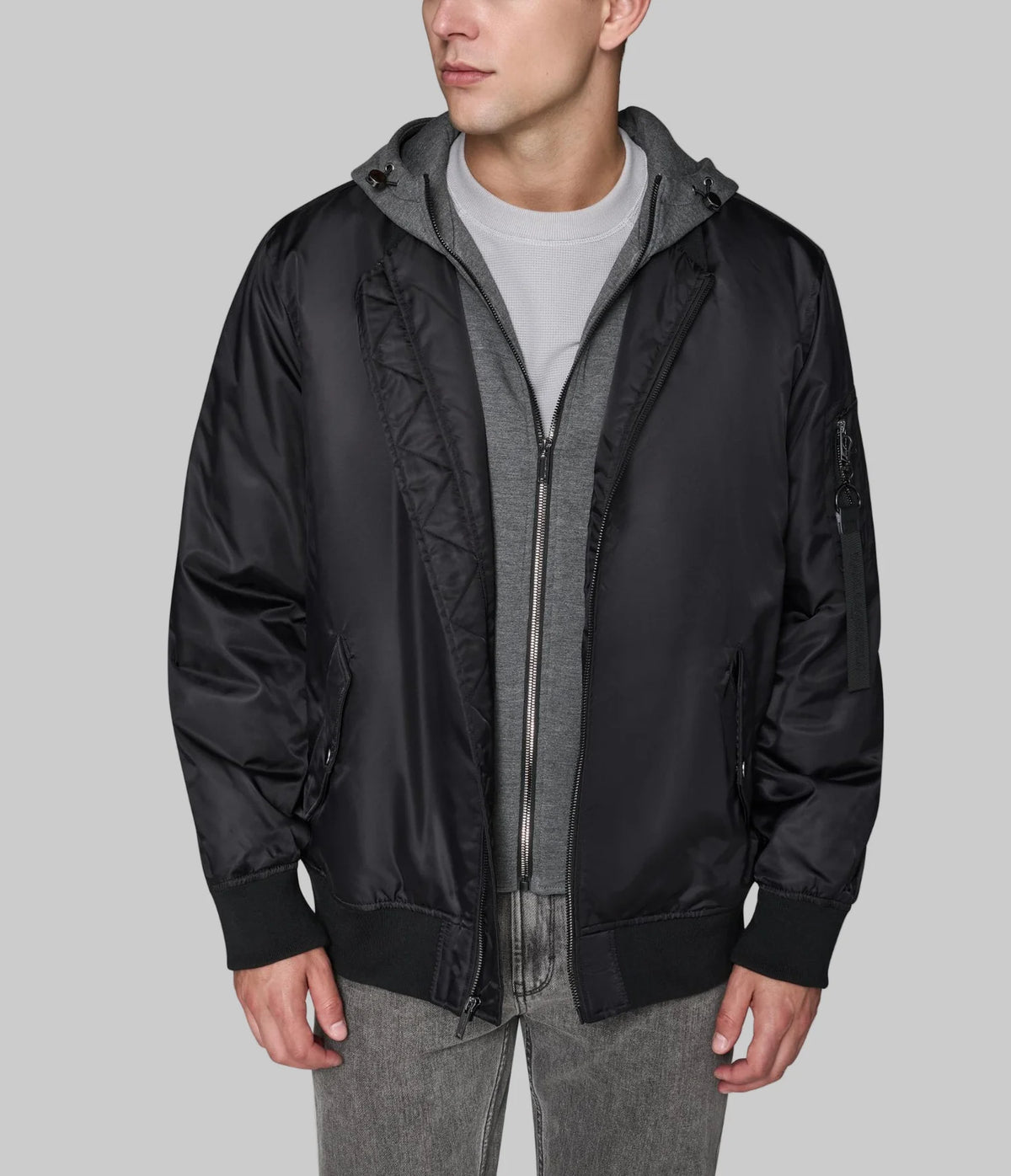 KARL LAGERFELD Full Zip Bomber Jacket