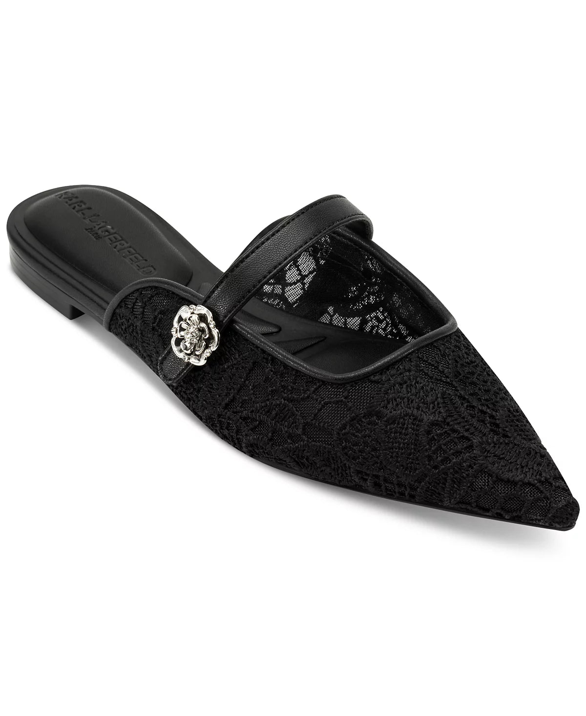 Karl Lagerfeld Paris Women's Vadyn Pointed-Toe Flats Black