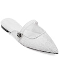 Karl Lagerfeld Paris Women's Vadyn Pointed-Toe Flats White