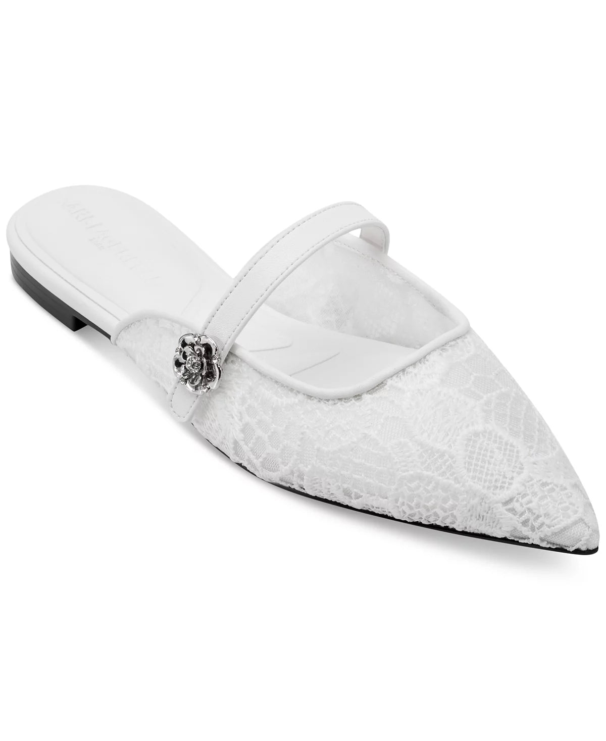 Karl Lagerfeld Paris Women's Vadyn Pointed-Toe Flats White