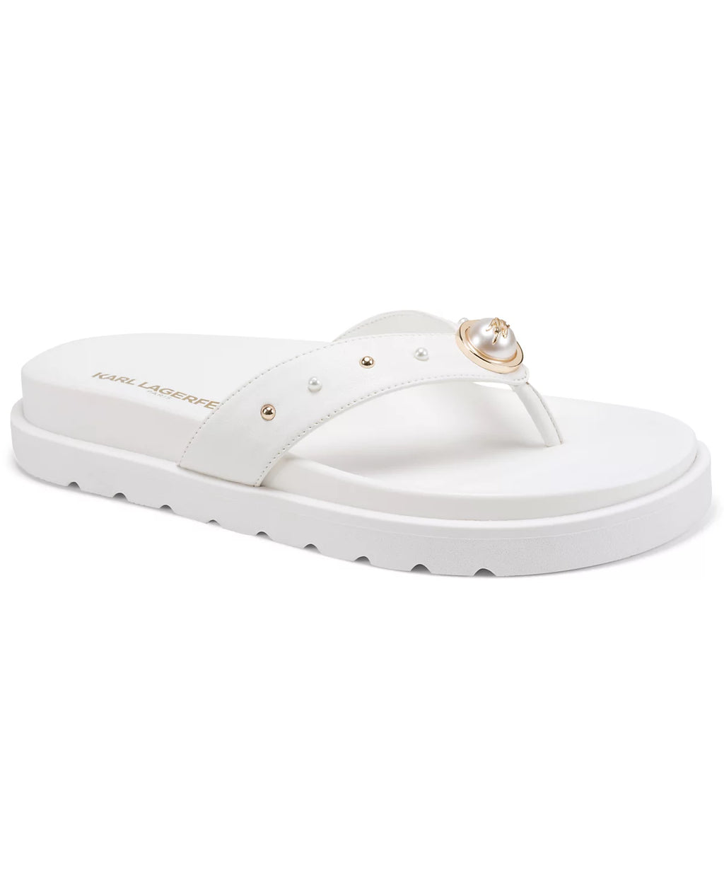 Karl Lagerfeld Paris – Women's Hayze Pearl Flip Flop Sandals