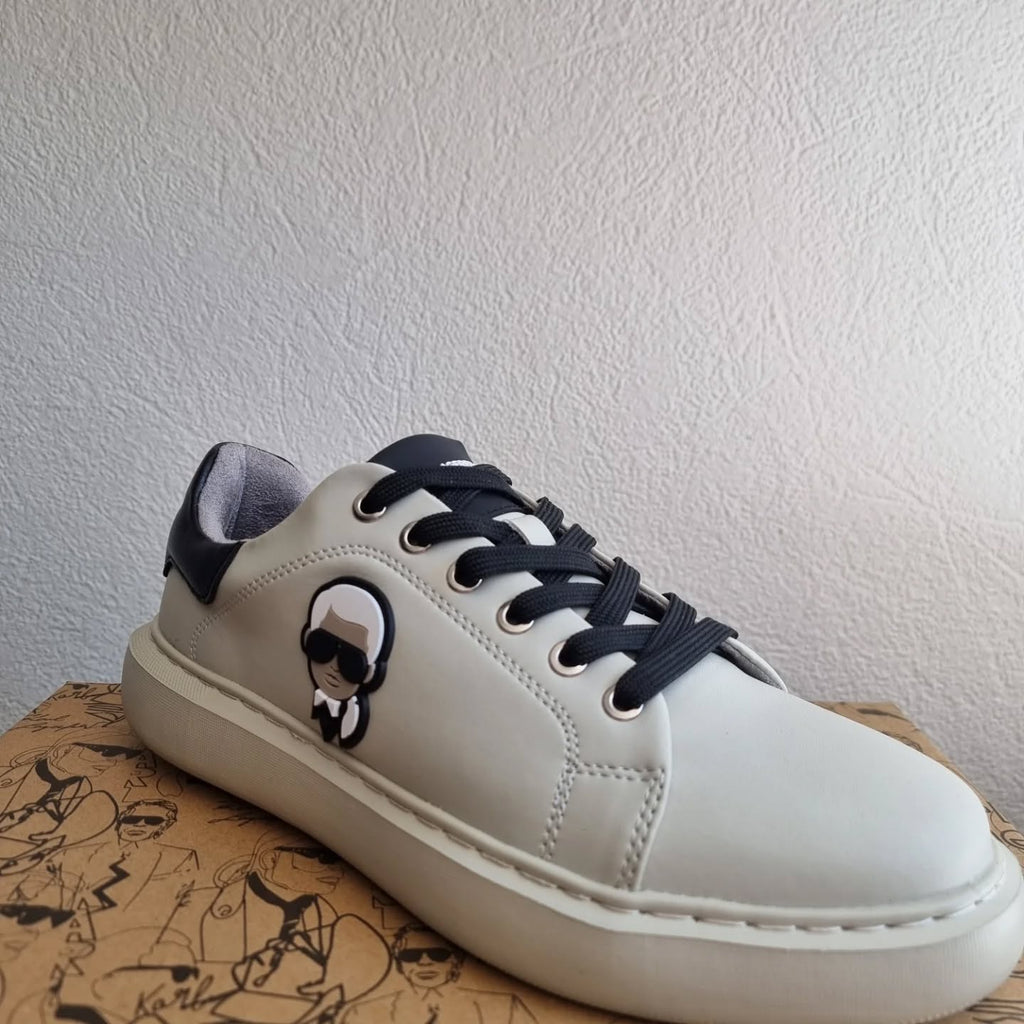 Karl Lagerfeld Paris Men's Everyday Essential Leather Sneaker