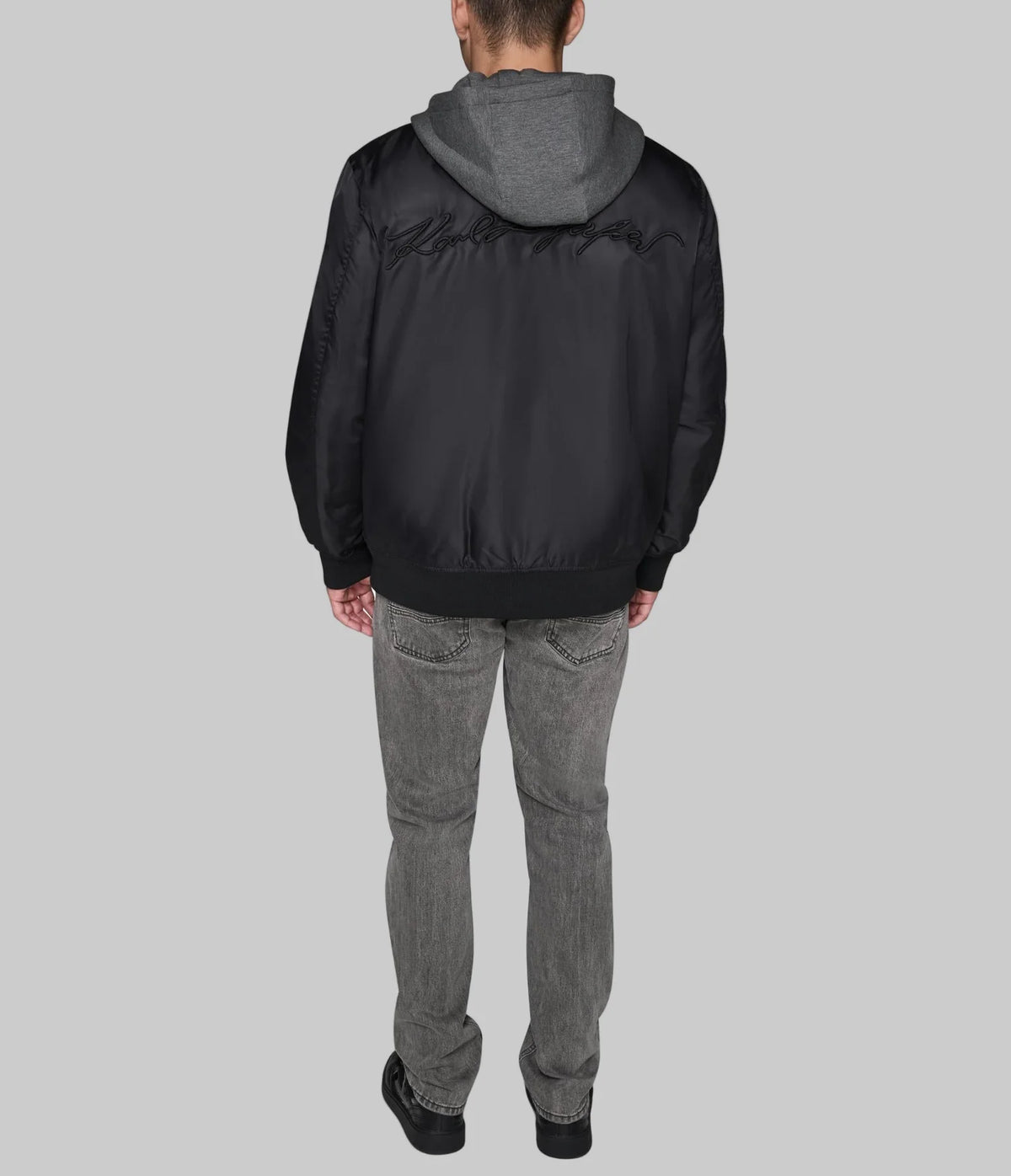 KARL LAGERFELD Full Zip Bomber Jacket