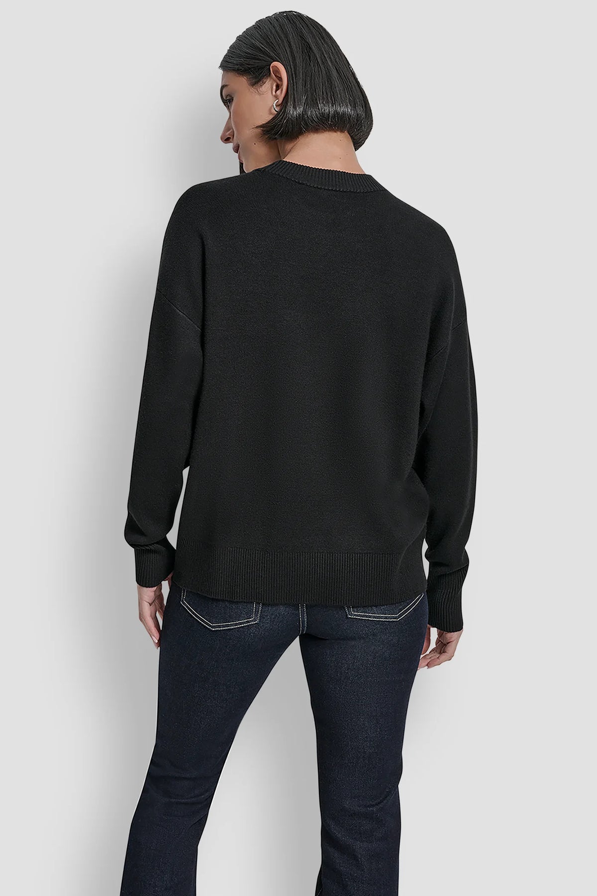DKNY PINS AND PATCHES SWEATER