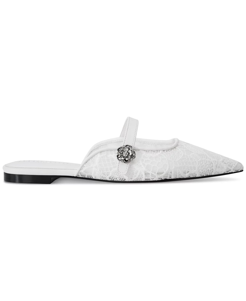 Karl Lagerfeld Paris Women's Vadyn Pointed-Toe Flats White