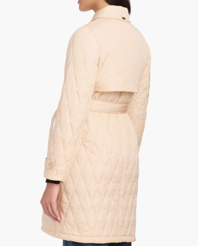 Kate Spade – Quilted Belted Jacket Puffer Coat (Sparkling Champagne)