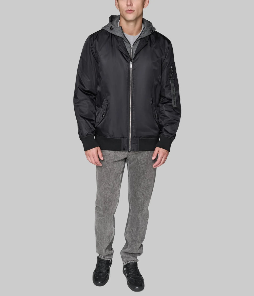 KARL LAGERFELD Full Zip Bomber Jacket
