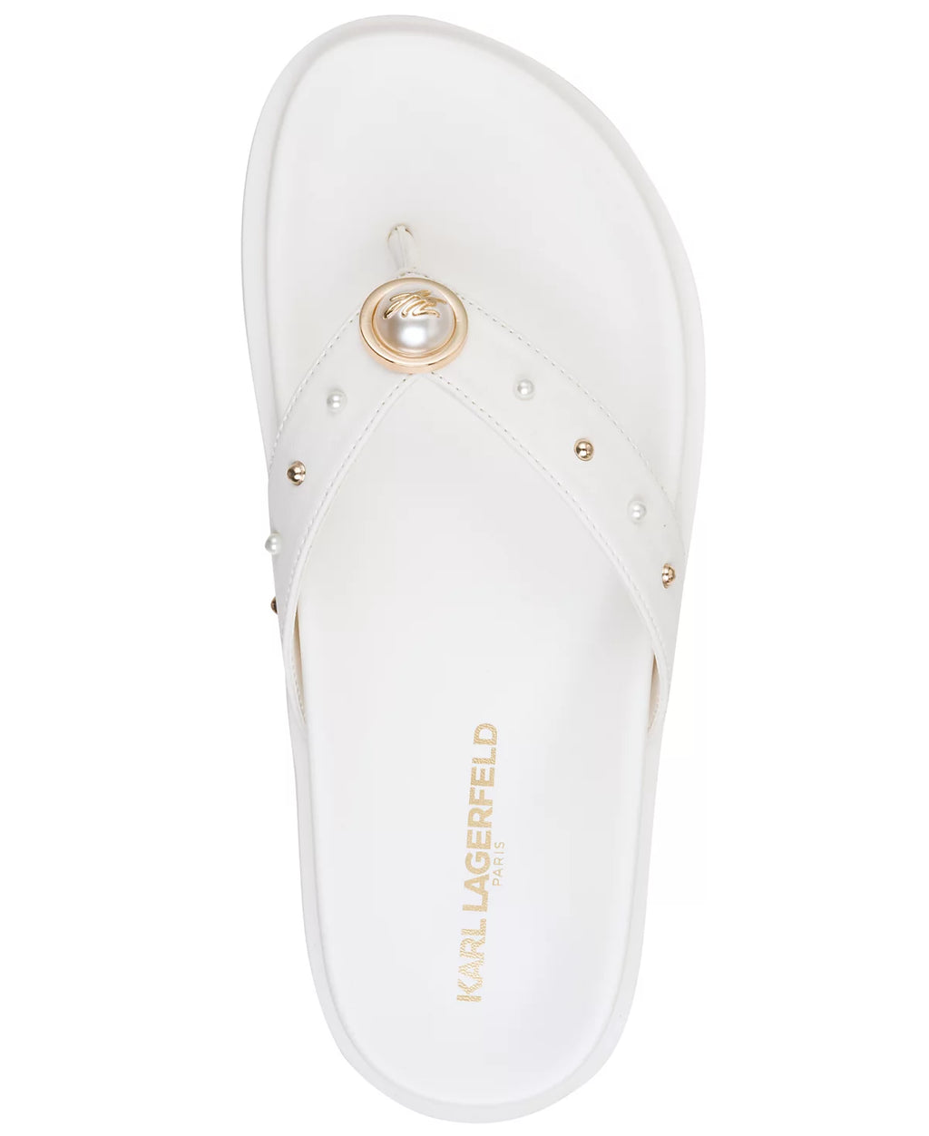 Karl Lagerfeld Paris – Women's Hayze Pearl Flip Flop Sandals