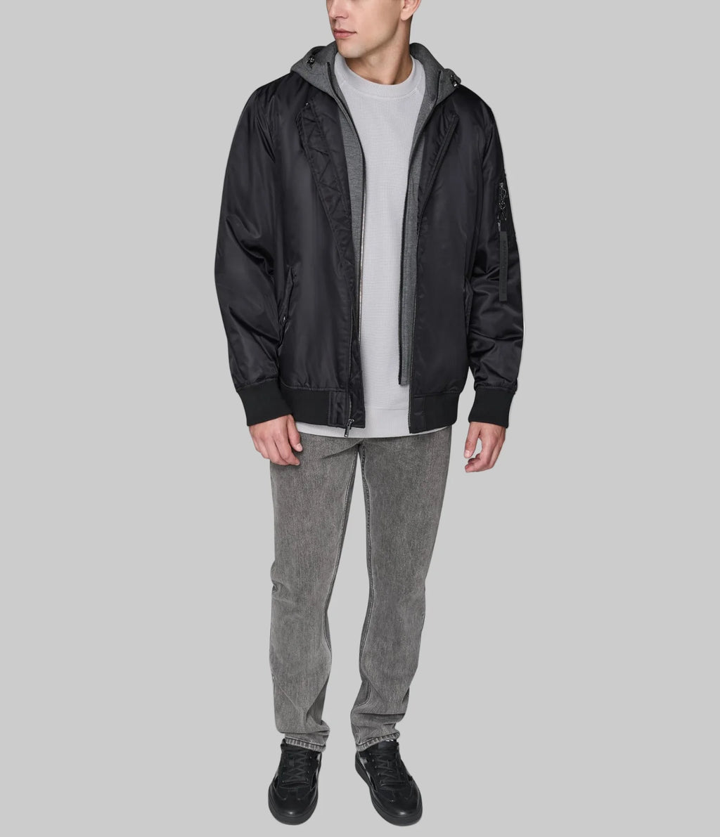 KARL LAGERFELD Full Zip Bomber Jacket