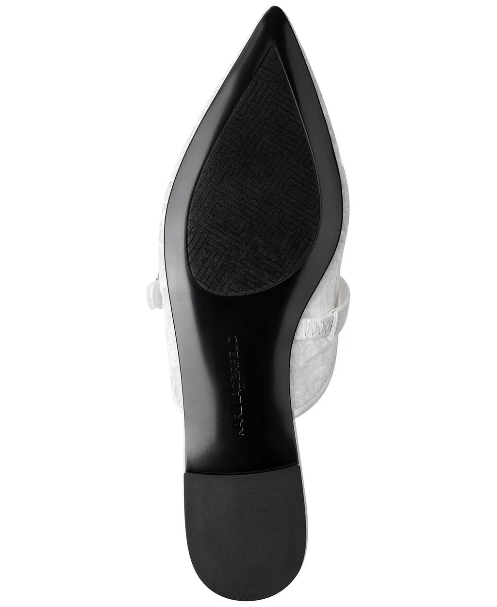 Karl Lagerfeld Paris Women's Vadyn Pointed-Toe Flats White