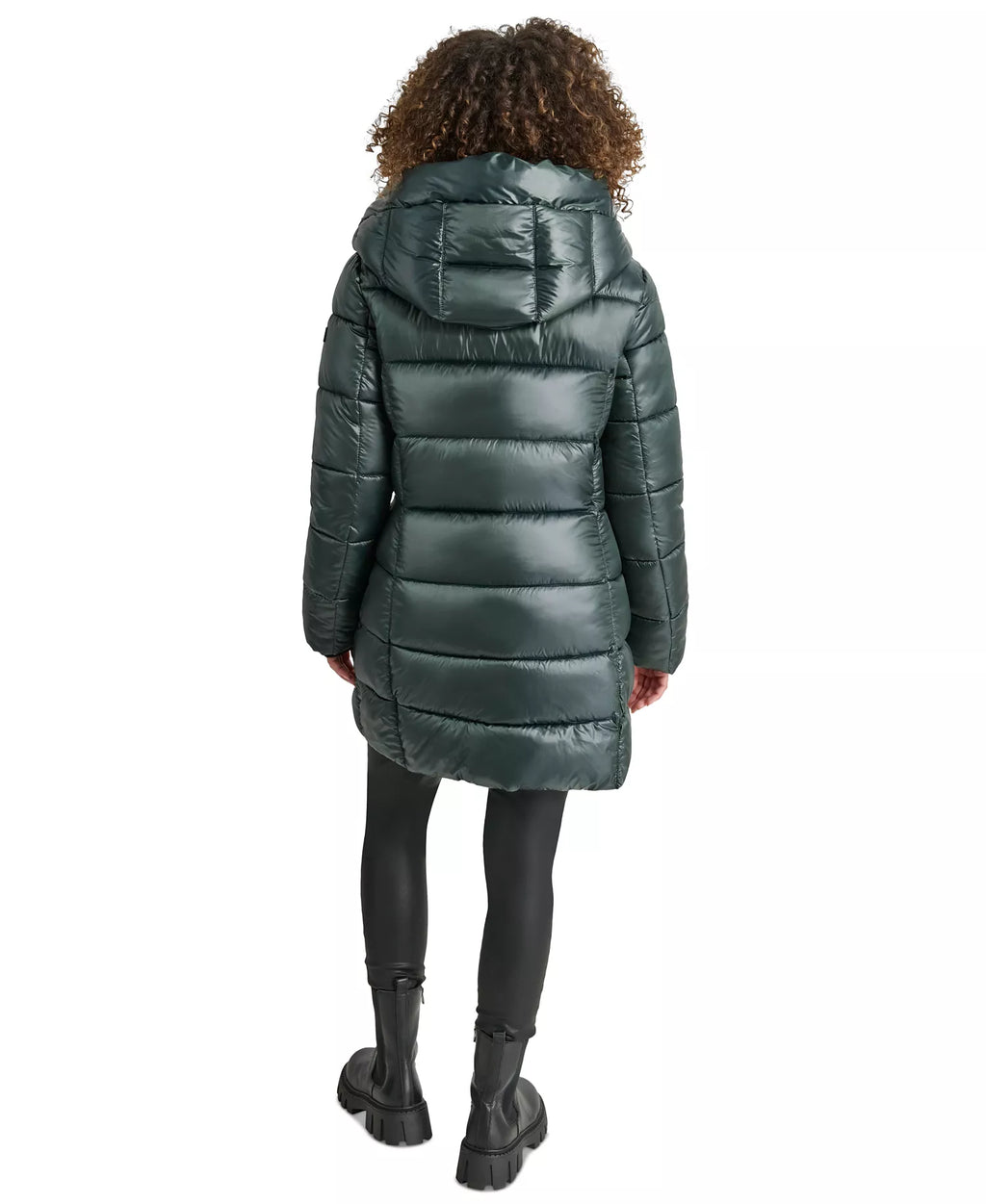 DKNY - Asymmetric Bib Packable Quilted Coat