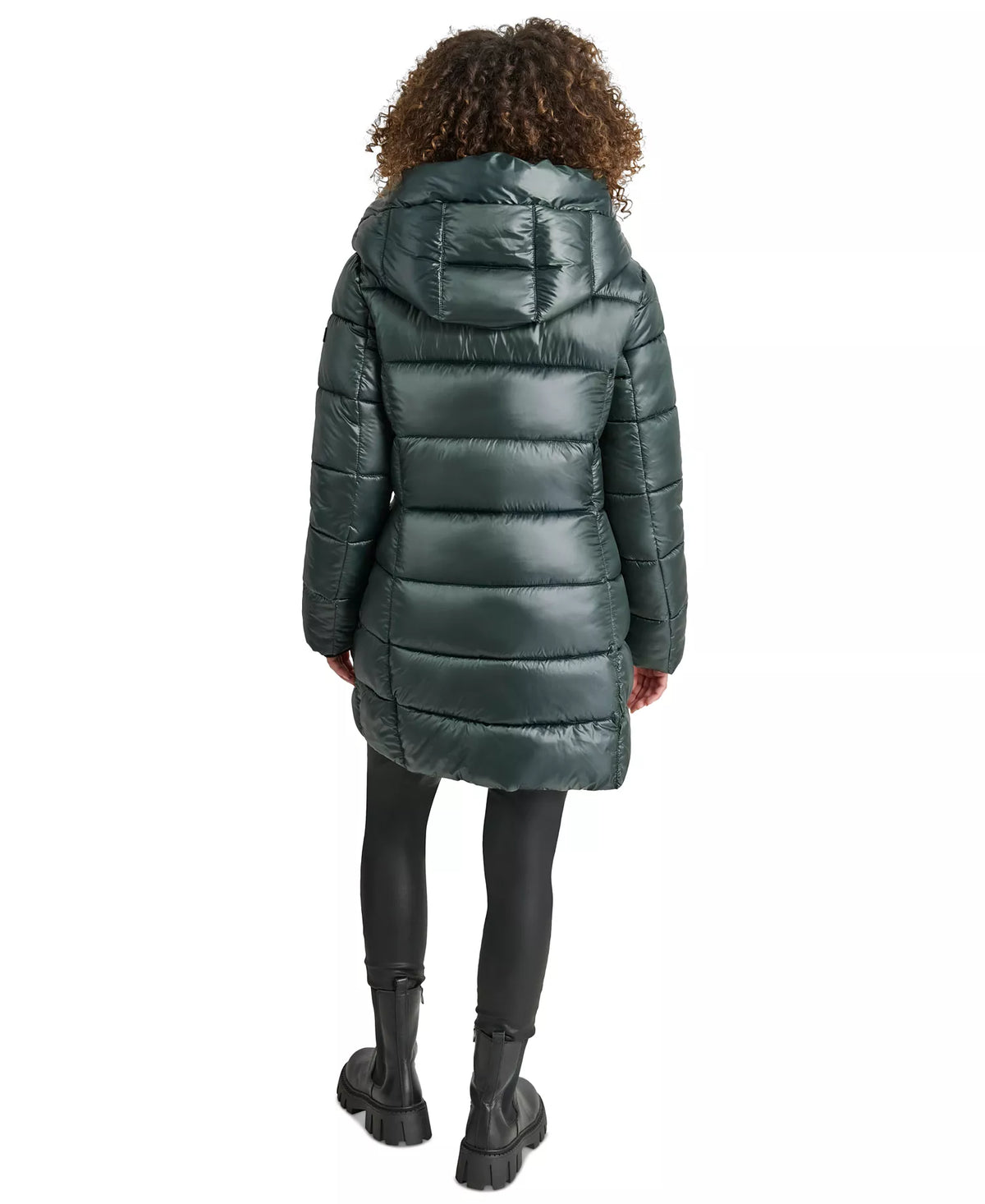 DKNY - Asymmetric Bib Packable Quilted Coat